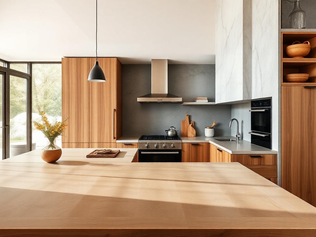cuisine bois et béton ciré